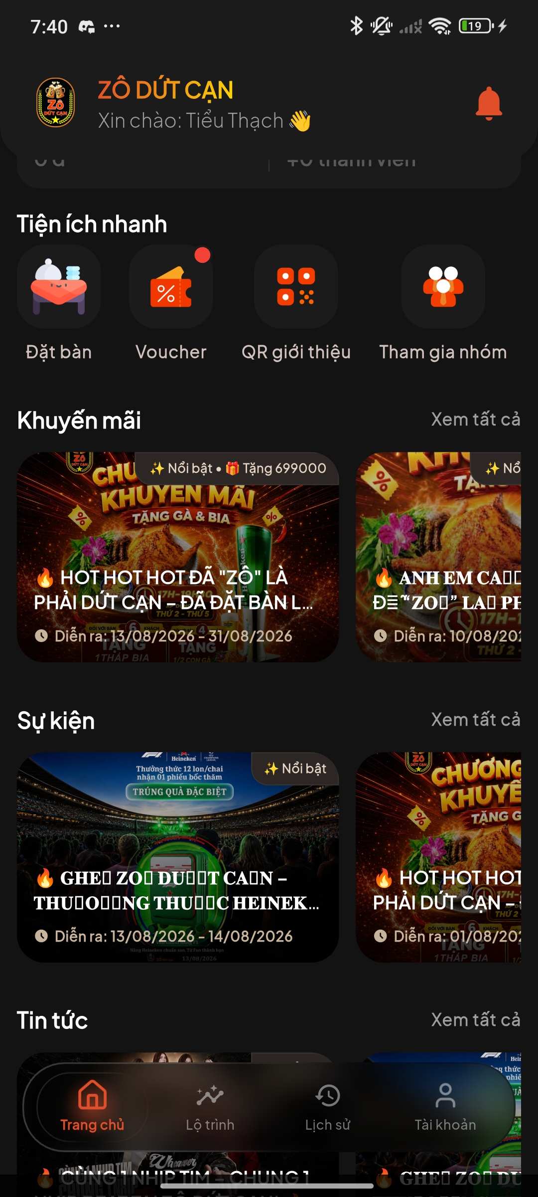 Trang chủ Member - Khuyến mãi
