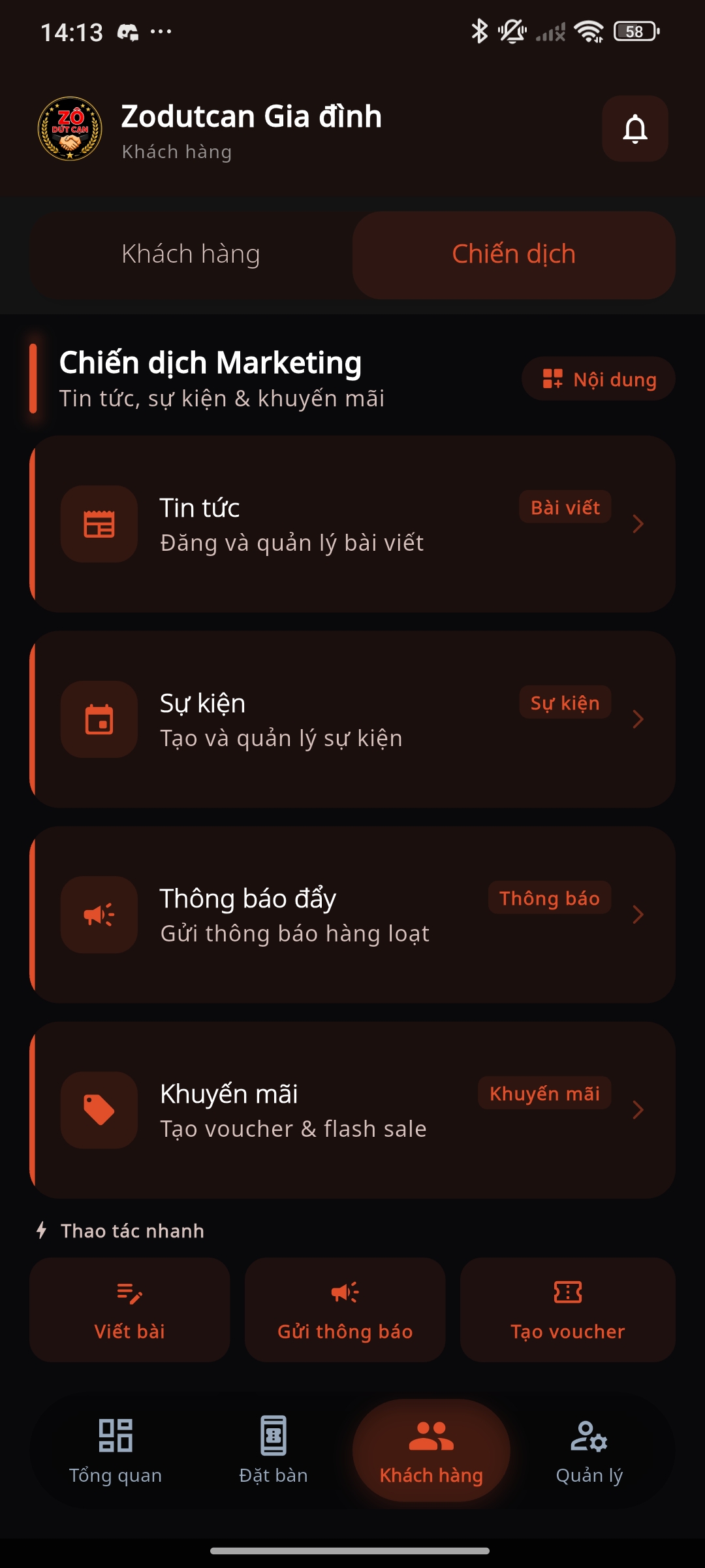 Danh mục Chiến dịch Marketing