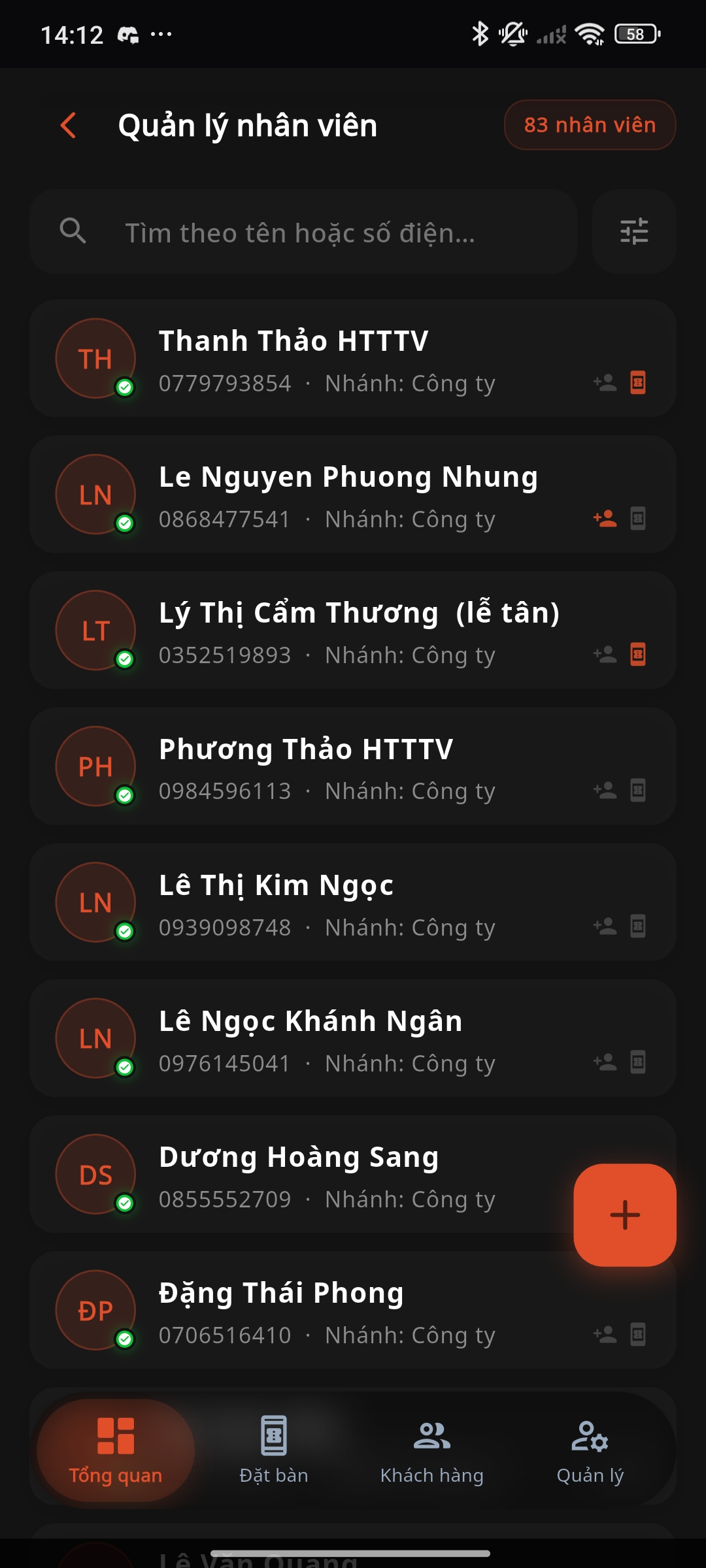 Quản lý nhân viên