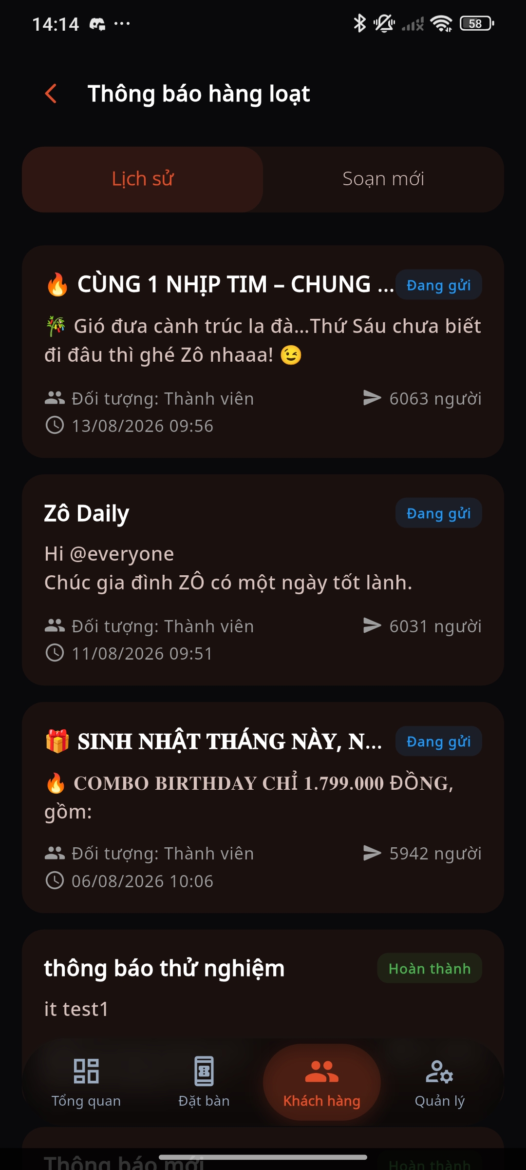 Thông báo hàng loạt